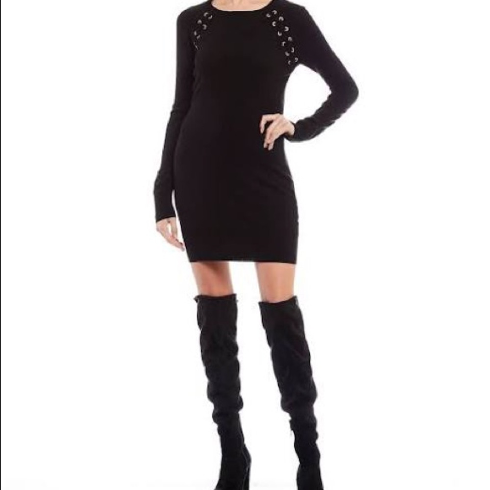 BCX Black Gommet Sweater Dress
